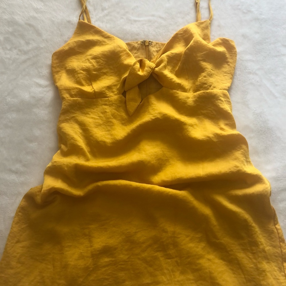 Yellow mini summer dress - Picture 2 of 5